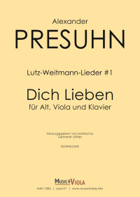 M4V-1006 • PRESUHN - Dich Lieben - Score and parts