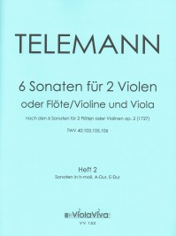VV 152A • TELEMANN - 6 Sonaten, Heft 2: Va1 & Va2