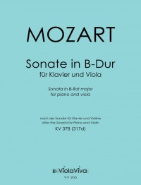 VV 205 • MOZART - Sonate nach KV378 in B-dur