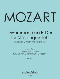 VV 502 • MOZART - Divertimento - Partitur und Stimmen [5]
