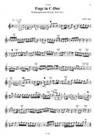 Notenbeispiel / Score example Fugue in C Major 1st Violin